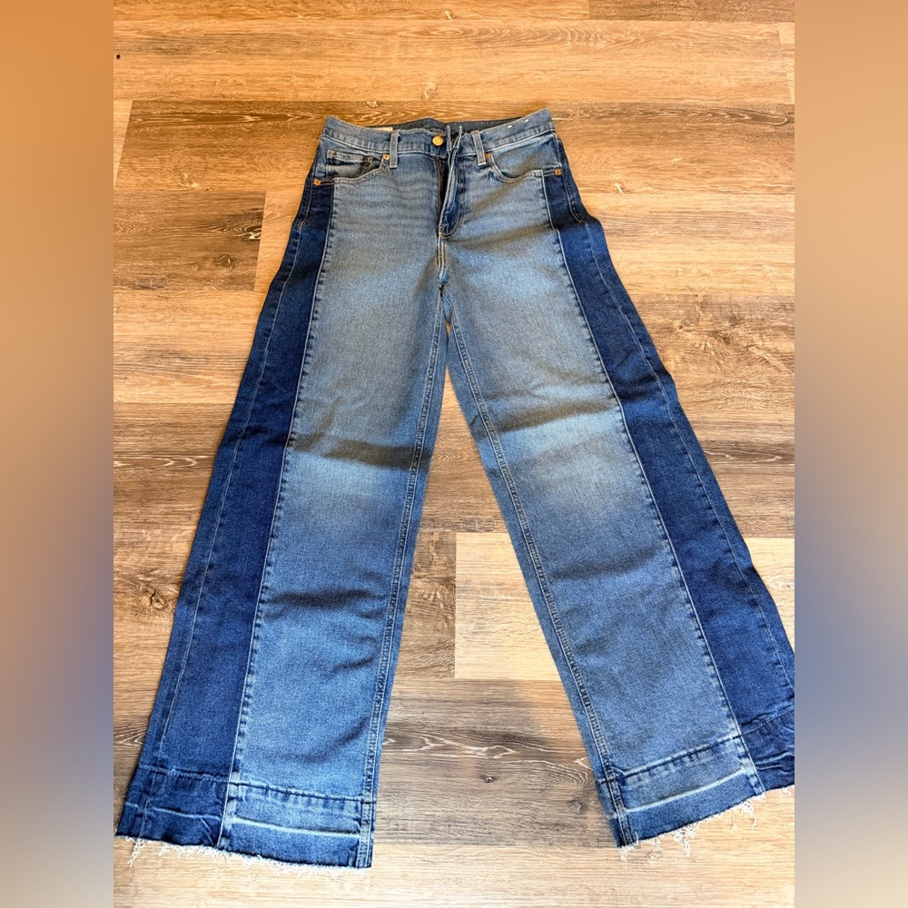 GAP High Rise Stride Jeans - Light and Dark Blue